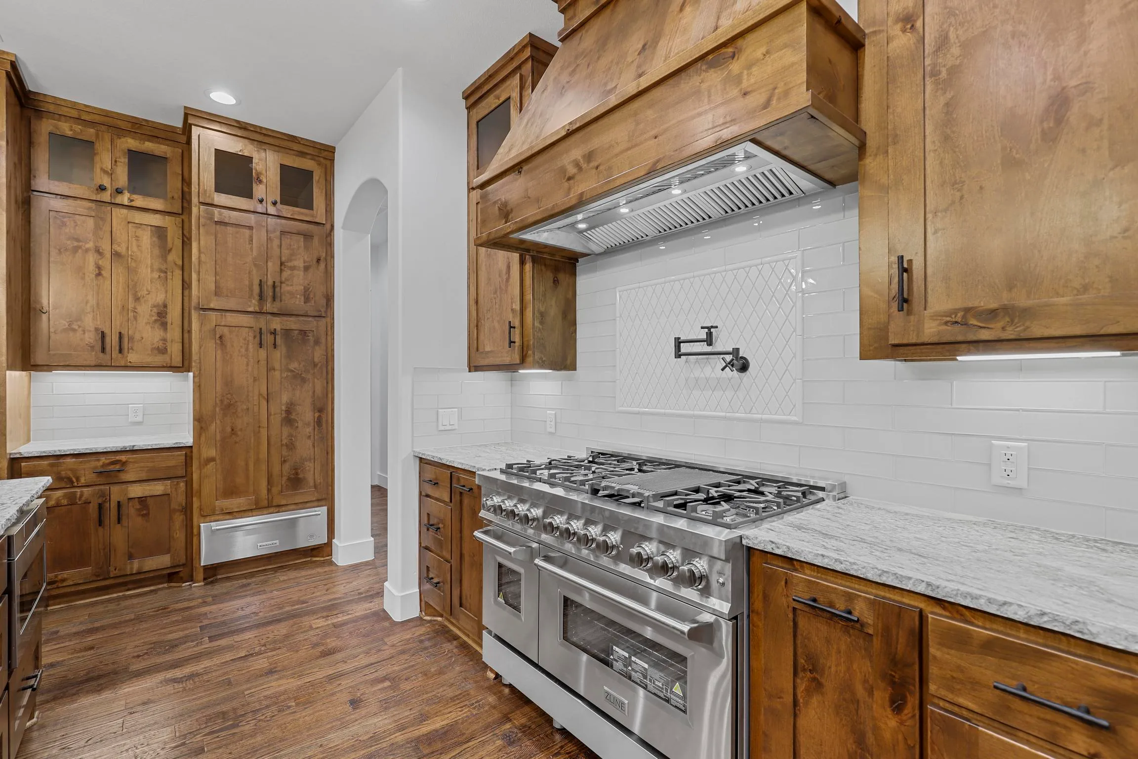 Chef kitchen in a custom Weatherford, TX home